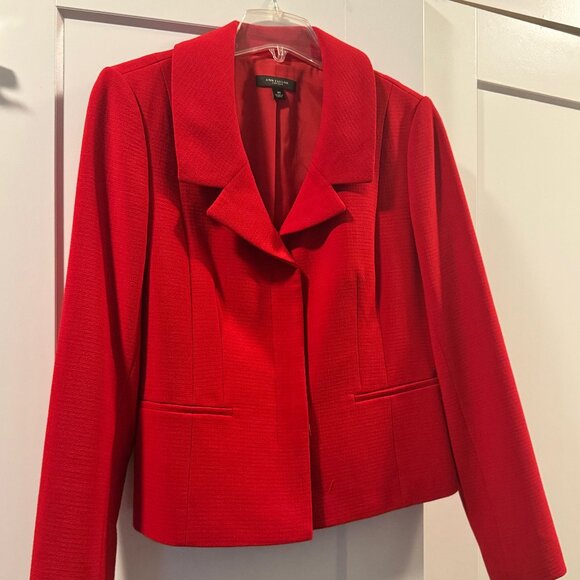 Ann Taylor Jackets & Blazers - Ann Taylor Red Blazer, Wool Blend Size 10